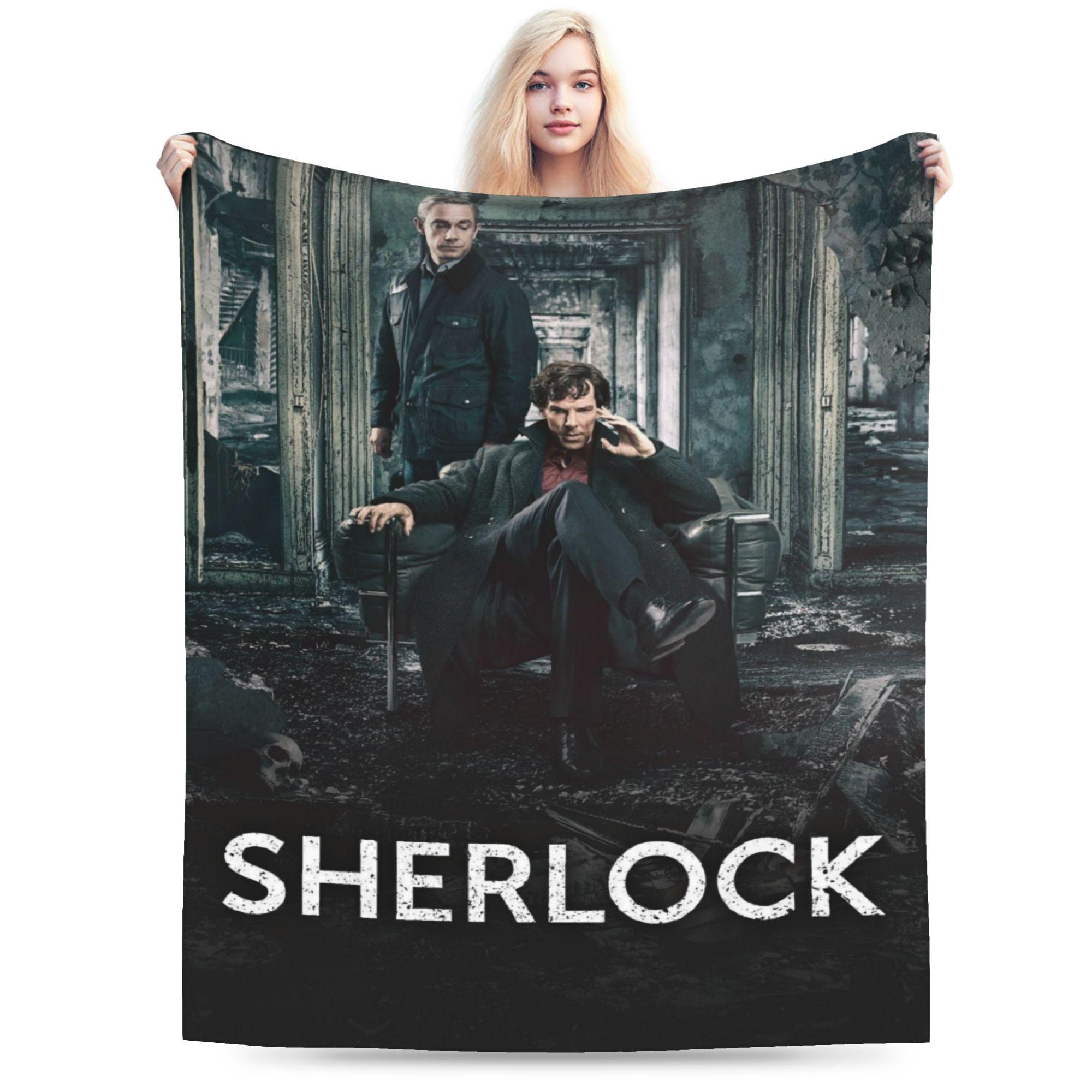 Забавный Бенедикт Камбербэтч В Шерлоке Одеяла Ультра-Мягкий Фланель Удобные Пледы Машинная Стирка 30x40in