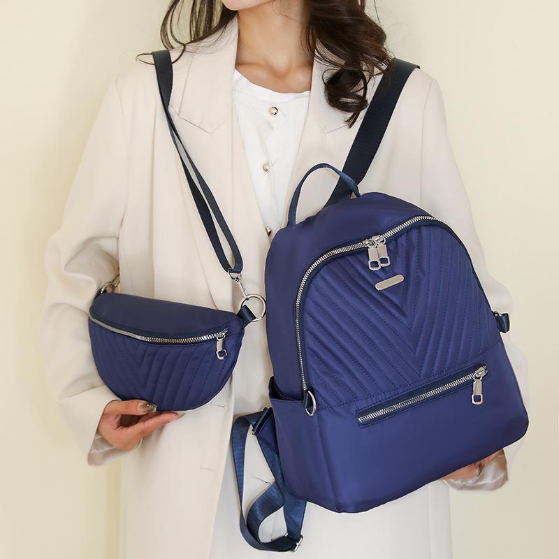 Student Solid Color Backpack Short-Distance Travel Bag Women's Bag