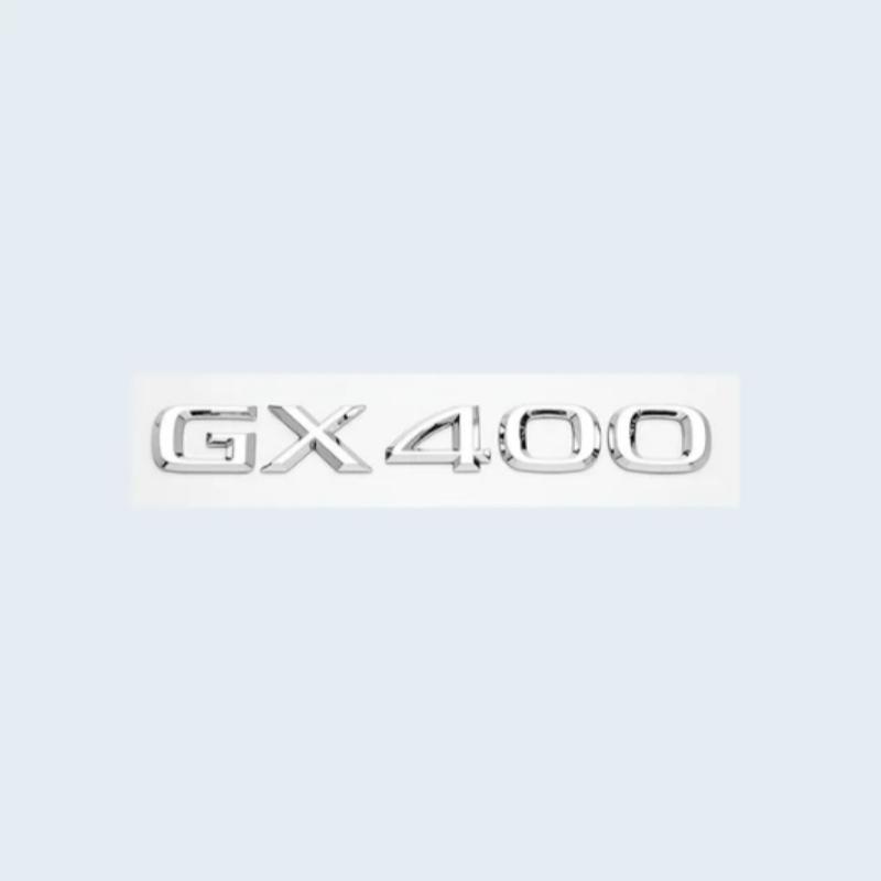 New 3D Chrome Glossy Black ABS Letters Number GX400 GX460 GX470 Emblem For Lexus Car Trunk Logo Badge Sticker