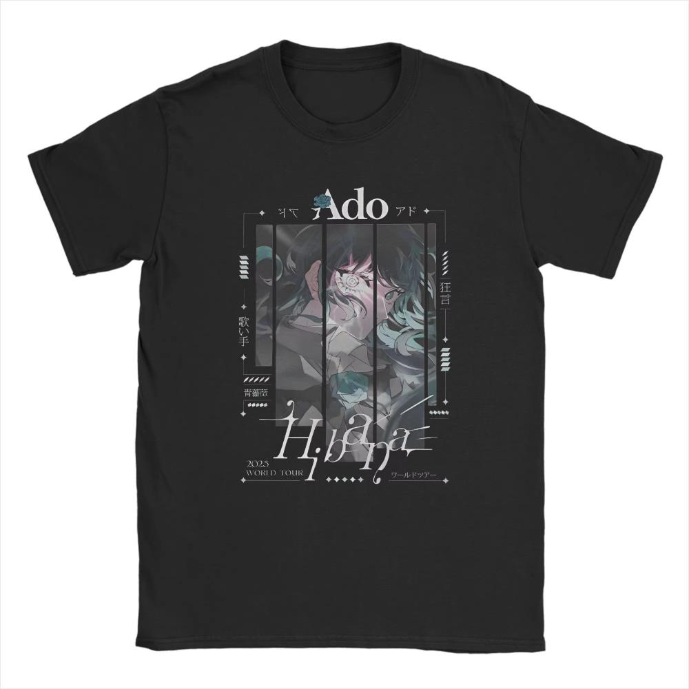 

All Seasons Ado WORLD TOUR 2026 Hibana Mens and Womens Printed T Shirt for Unisex Cotton Tshirt Short Sleeve Fashion Clothing S