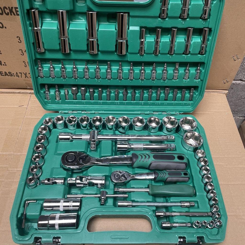 216-Piece Socket and Wrench Set for Auto Repair