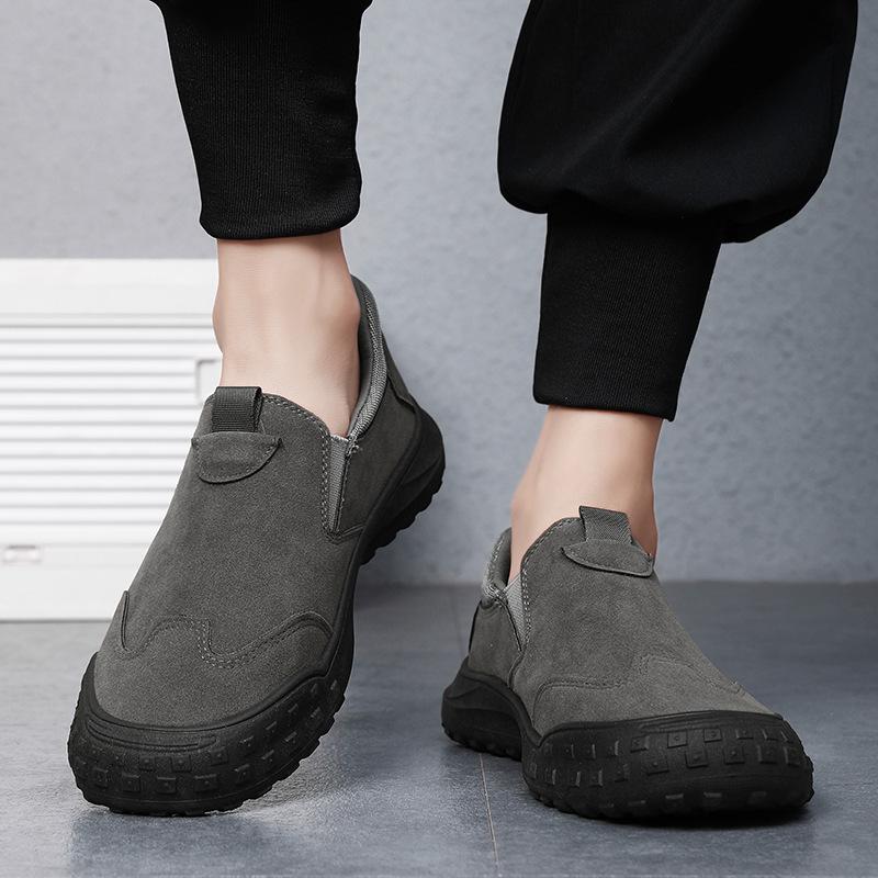 Arbeitsschuhe Herrenschuhe neue Sportschuhe Modetrend weiche Sohle Laufschuhe atmungsaktive Freizeitlederschuhe Arbeitsschuhe