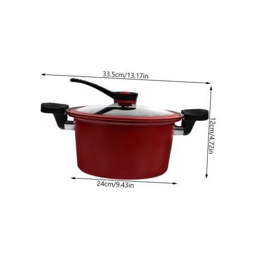 HOLIDYOYO Micro Pressure Cooker, Pressure Canner, Small Canning Pot, Stovetop Pressure Cooker, Stew Pot, Slow Cooker, Soup Pan, Low Pressure Cooker, E