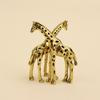 Giraffe Brass Solid Statue Desktop Decoration Vintage Animal Figurines Toys