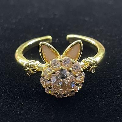 Neues Produkt Glückskatzenring Weiblichkeit Nische Leichter Luxus Offener Drehbarer Schmuck