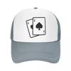 Custom Fashion Poker Spades A Baseball Cap for Unisex Women Breathable Trucker Hat Sun Protection Snapback Dad Hat