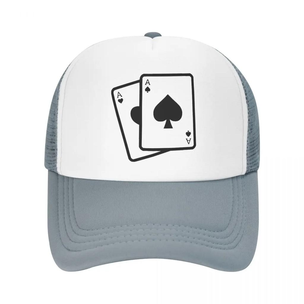 Custom Fashion Poker Spades A Baseball Cap for Unisex Women Breathable Trucker Hat Sun Protection Snapback Dad Hat