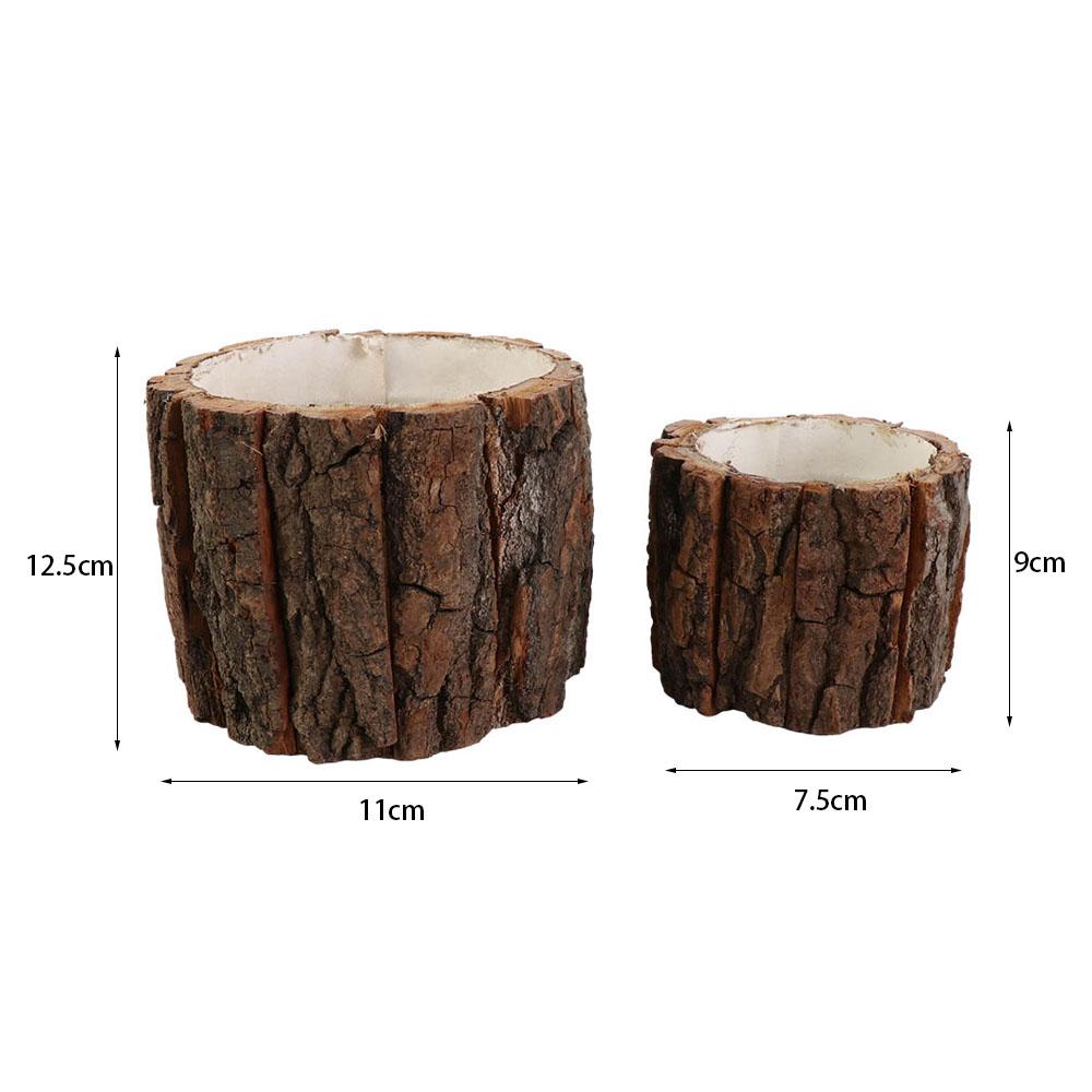 Stationery Storage Wooden Bark Pen Holder Multifunctional Stationery Box Home Office