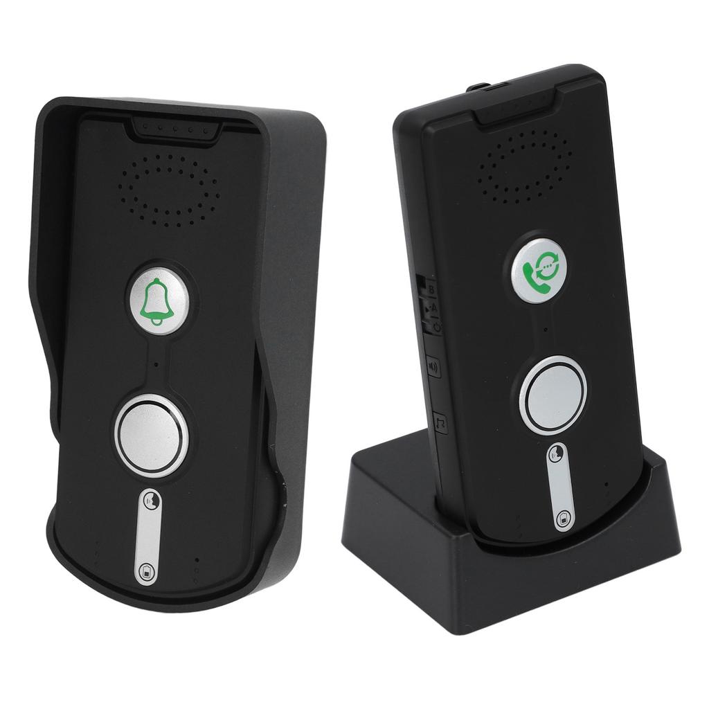 Wireless Intercom Doorbell 2 Way Talk Long Range 38 Ringtones Adjustable Volume Home Doorbell Intercom Kit Black