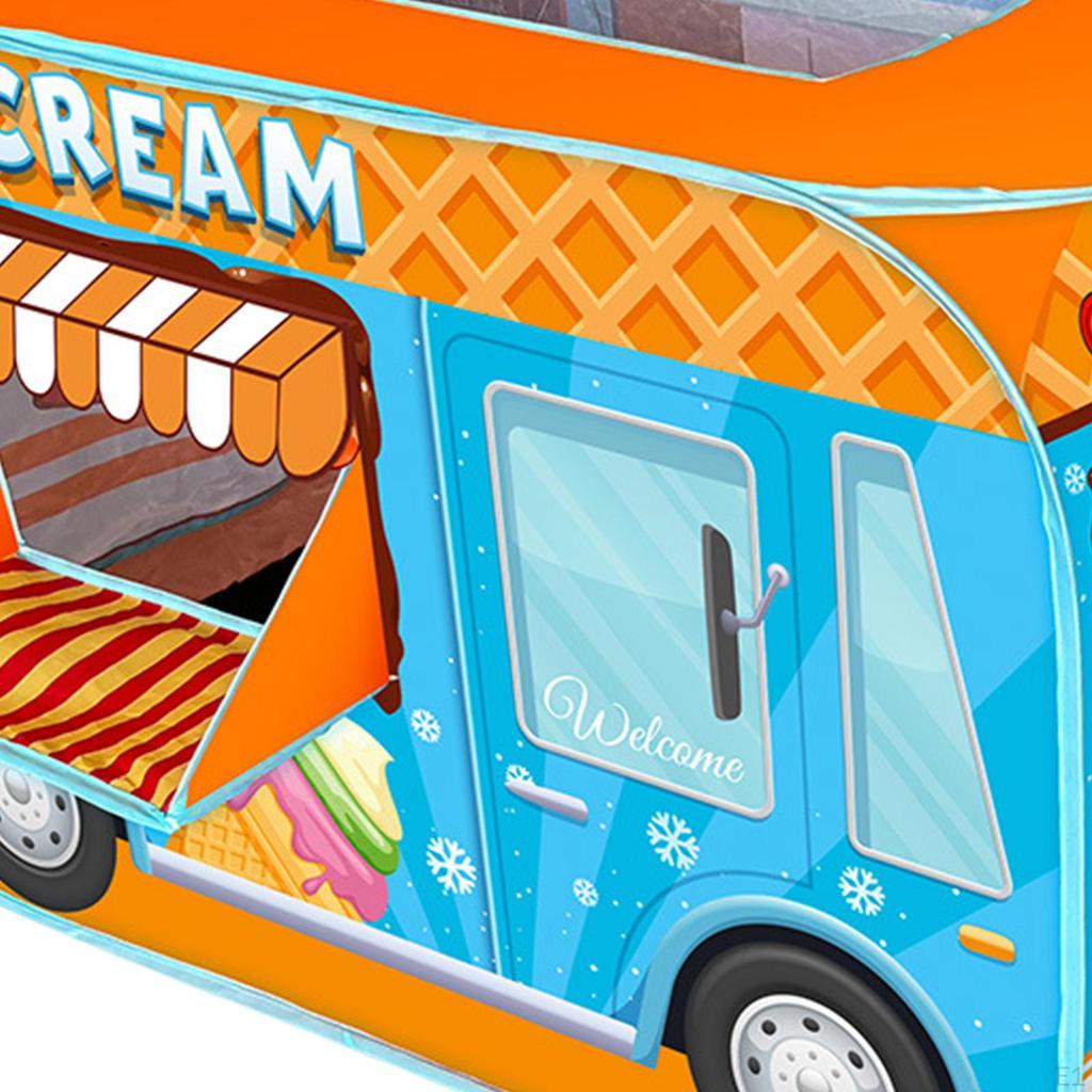 Ice Cream Car Tent Playhouse Creative Lightweight Vehicle Toys Foldable Kids Play for Children