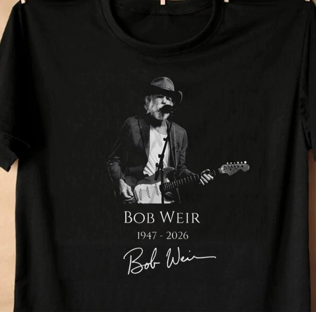 Bob Weir memories T-shirt black signature All sizes S to 5XL XX872