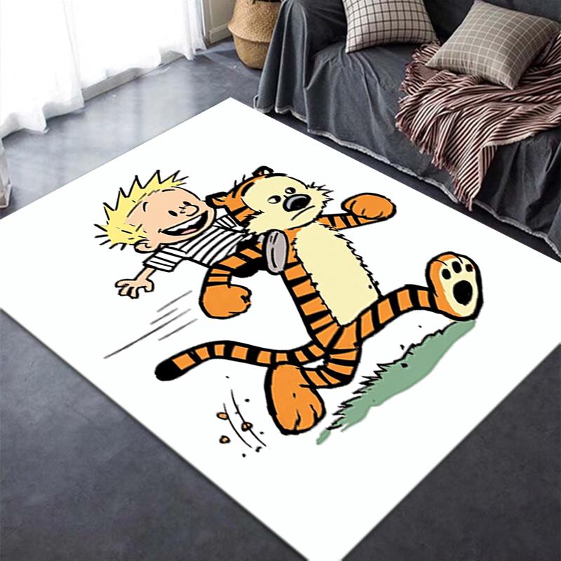 2025 New Calvin and Hobbes Carpet Rug for Living Room Bedroom Home Sofa Decoration,Kids play Non-slip Floor Mat