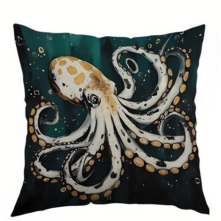 Home Decor Colorful Octopus Patterns Pillow Covers Pattern Cushion Cover Suitable For Sofa Bedroom Car Pillow Cover