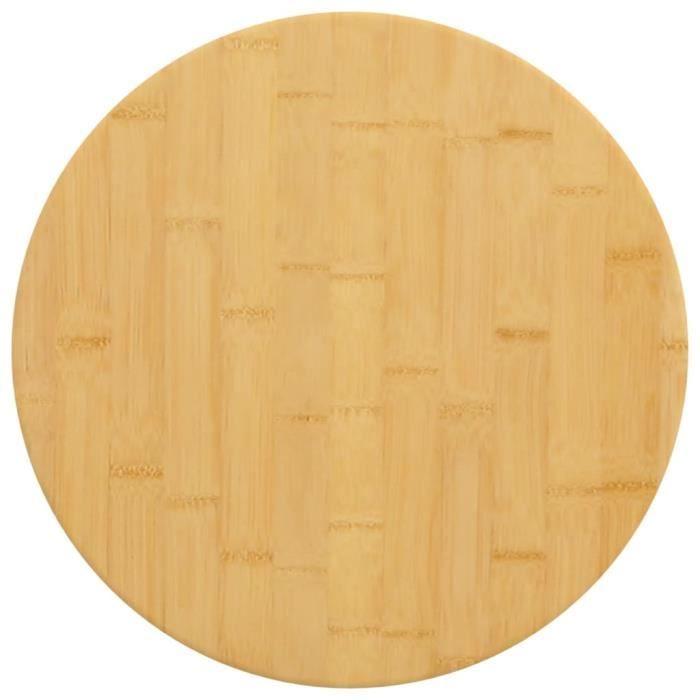 VidaXL Dessus de table Ø50x2,5 cm bambou 352680