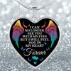 Colorful Wing & Letter Heart Alloy Pendant Necklace