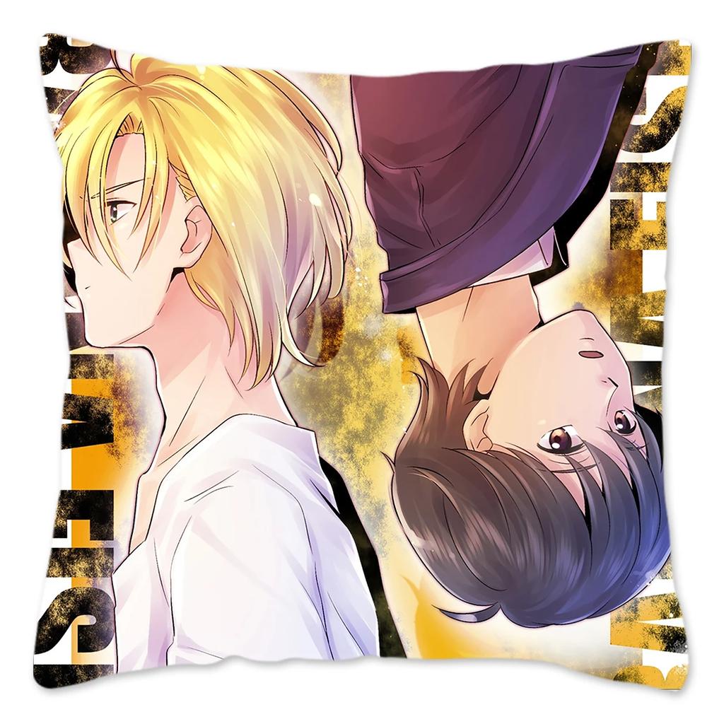 BANANA FISH Anime Cushion Cover for Sofa Throw Pillow Cover Home Decoration Polyester Pillow Case Japan Manga Housse De Coussin