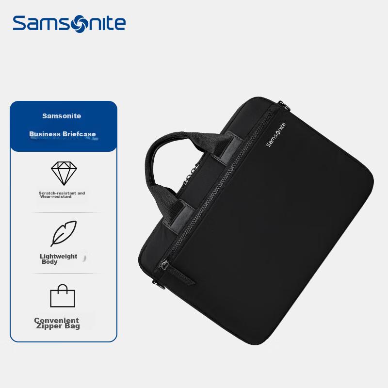 Samsonite Laptop Bag, Business Handbag for Men And Women, Shoulder Briefcase, 14-Inch Apple Notebook Bag, Large Capacity Document Bag