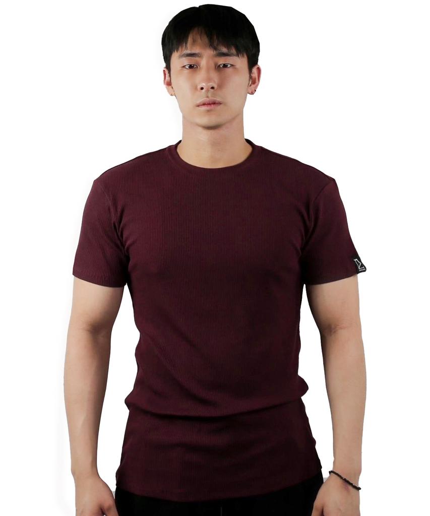 Digeunolusileu Ribbed Slim Short Sleeve Tee