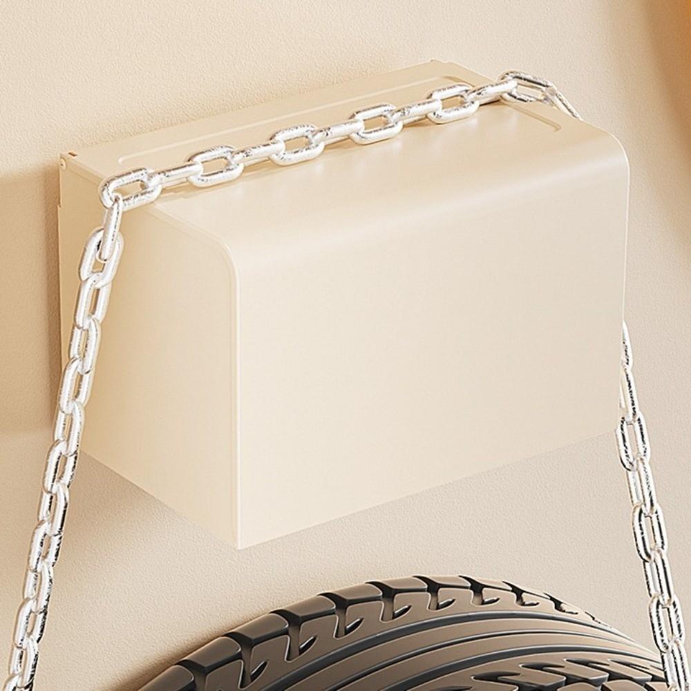 Wall Mounted Toilet Paper Box Waterproof Storage Shelf Organizer Dust-proof Phone Holder  Office