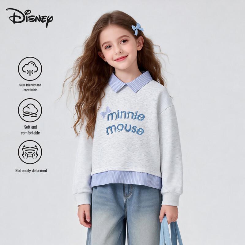 Disney Girls' Faux Layered Preppy Sweatshirt