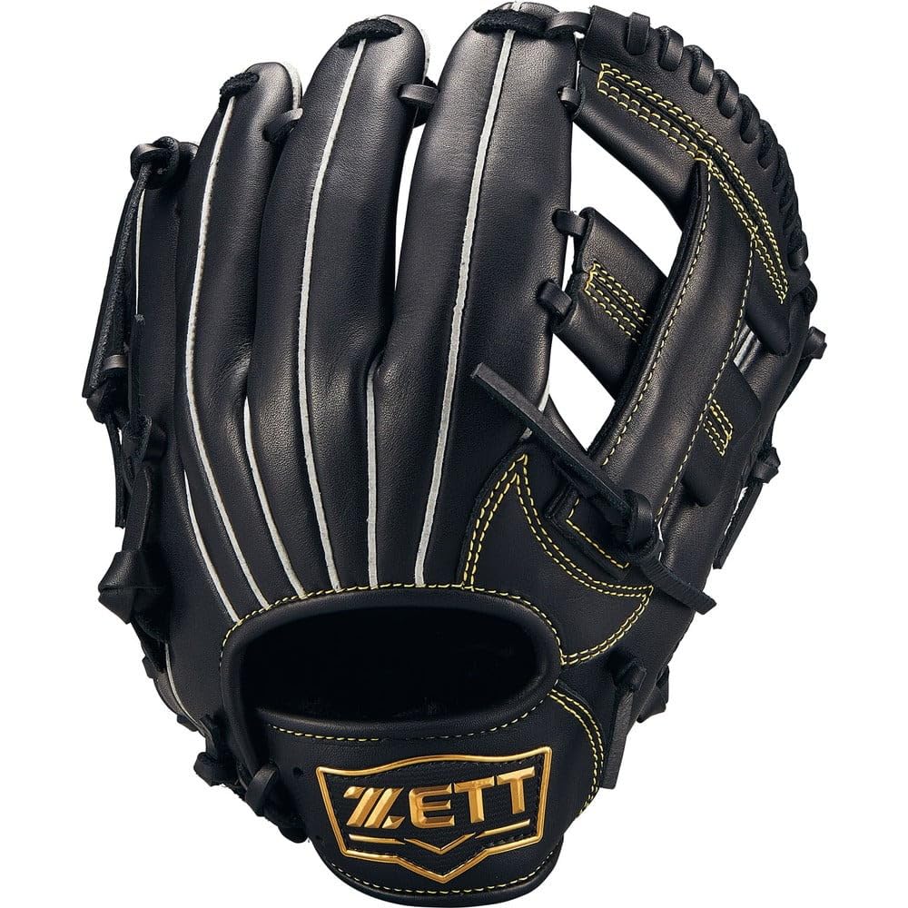 

ZETT Youth Soft Steer Baseball Glove Size BJGB74520F (1900), All-Around, Black, Small,