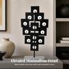 Geometric Sculpture with Marble Base Freestanding for Living Room, Office