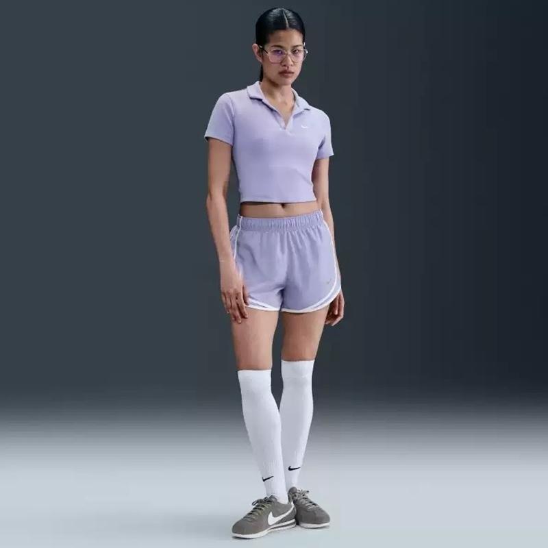 Nike Sportkleding Essentieel Mode Comfortabel Kortmouwige Poloshirt Dames tops Paars DV7885-533