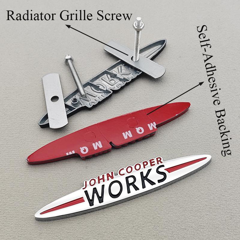 3D Metal Logo John Cooper Works Embelm Car Grill Badge Trunk Sticker For Mini R60 F56 R56 F54 F57 R70 JCW F60 F55 Accessories