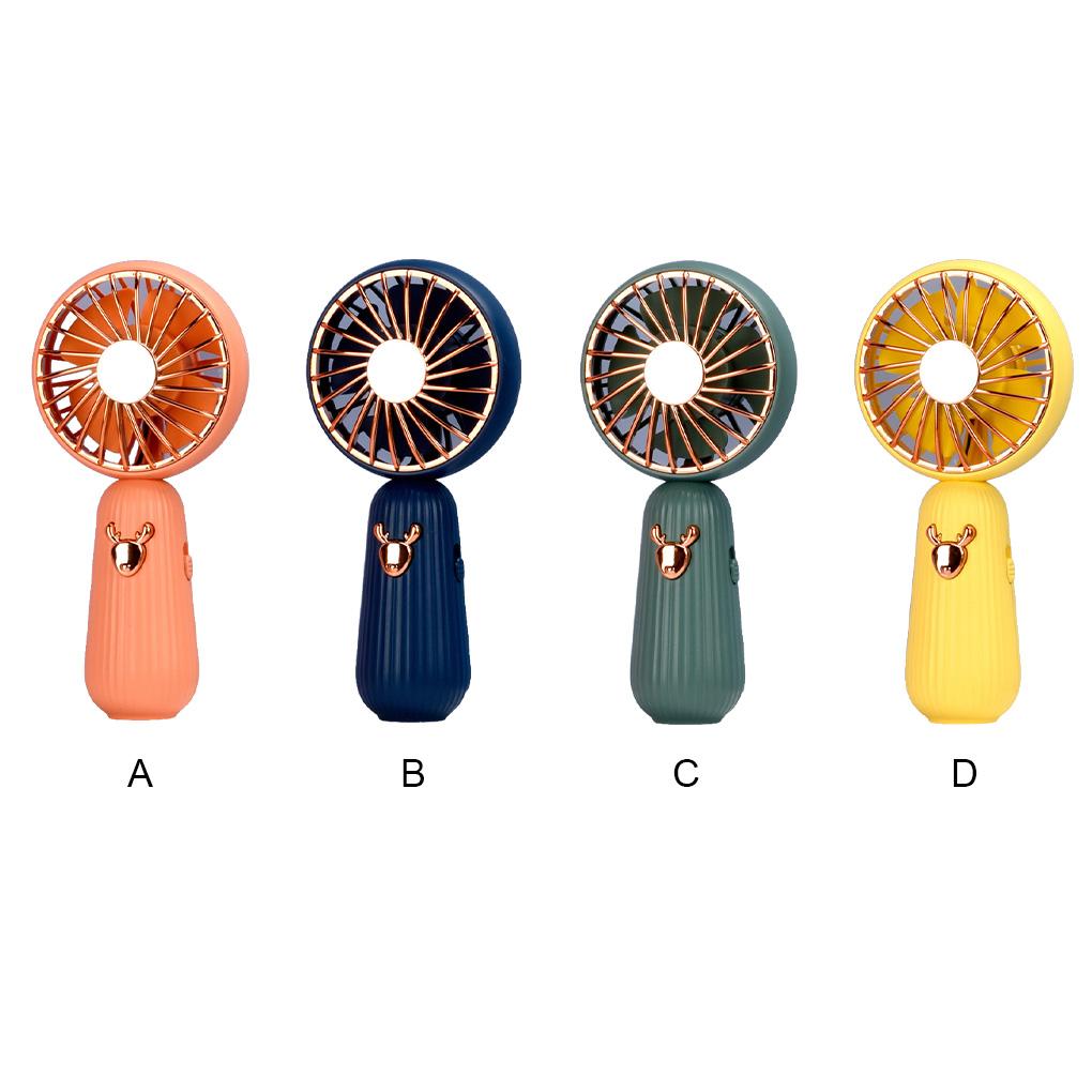 Fan Portable Stylish Battery Operated Handheld Rechargeable Solid Color Handled Washable Indoor Outdoor Reading Sports Fans