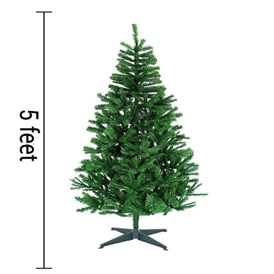 Christmas Tree 5 Feet with Led Light 100 Decoration Props Hanging Ornaments for Office Table Artificial Xmas Tree Decor Items for Home