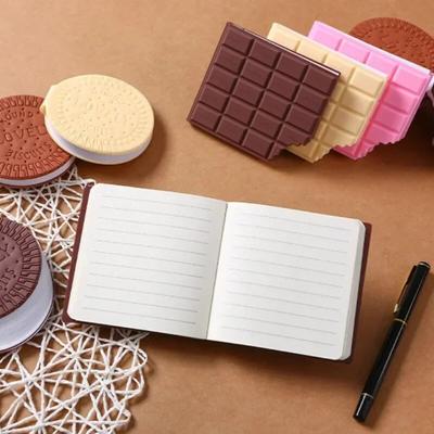 1PC Reative Cute Simulation Chocolate Cookie Notepad Funny Snack Portable Mini Notebook Students Stationery Gifts School Supplies