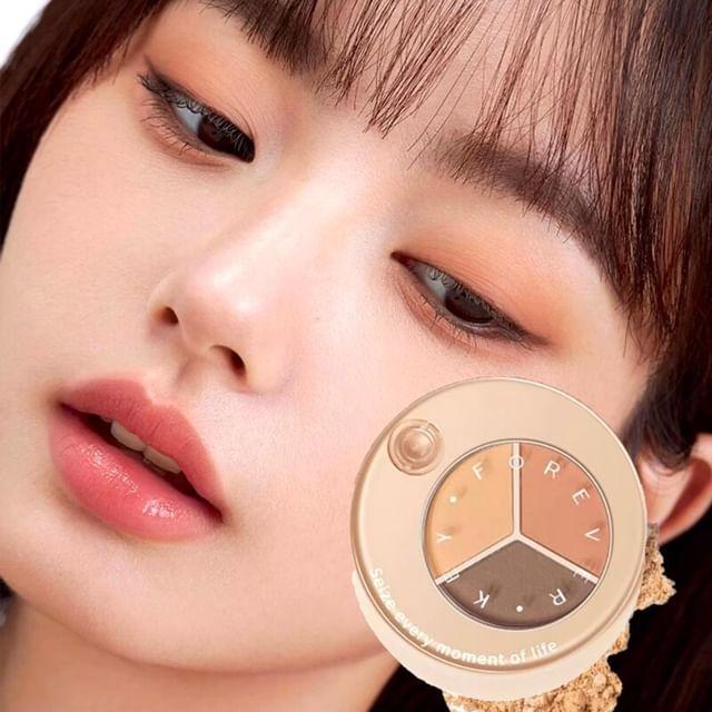 FOREVER KEY - Lidschattenpalette in 3 Farben - E01 Baumschatten