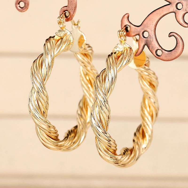Middle East Geometric Ring Earrings Female, Heavy Industry Exaggerated Internet Celebrity Fashion Jewelry