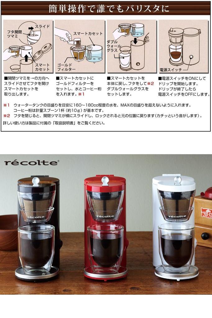 Recolte Solo Cafe Coffee Maker, Red, SLK-1R