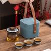 High-end express cup, one pot, three cups, portable travel tea set, portable outdoor enterprise, company business gift