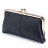 Premium Leather Long Clutch Wallet with Clasp - Large Capacity, Minimalist Design