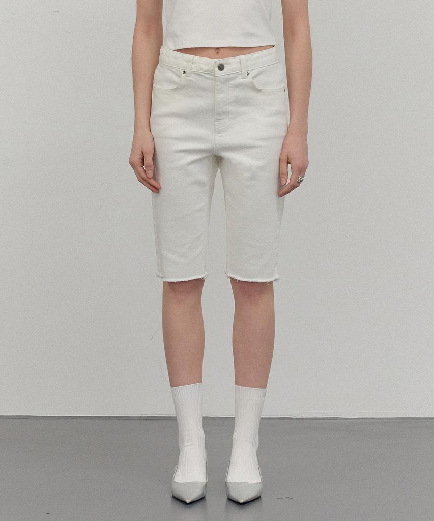 CITTA Cotton Biker Pants_Ctd416 (White)