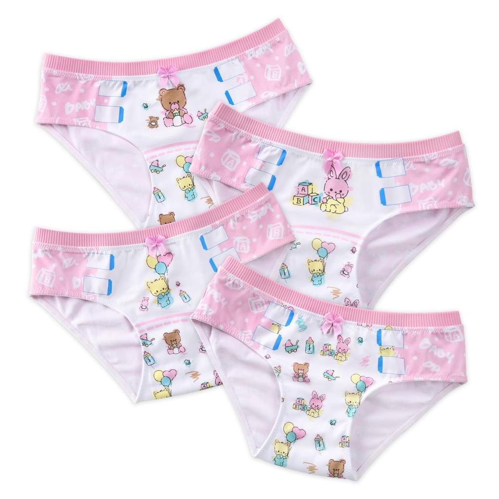 LittleForBig Cotton Panties Bowknot Set of Size XL Women's [Baby Cuties] Underwear, 4,