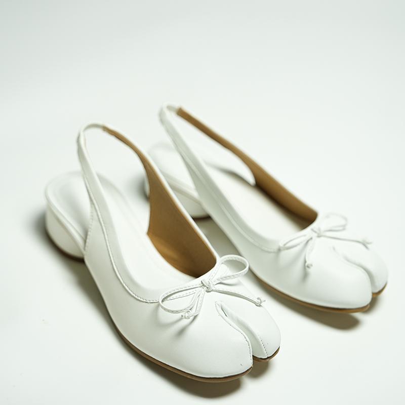 Brand Design Tabi Boots Split Toe Chunky High Heel Women Boots Leather  Mujer Fashion Autumn Women Shoes Botas Mujer