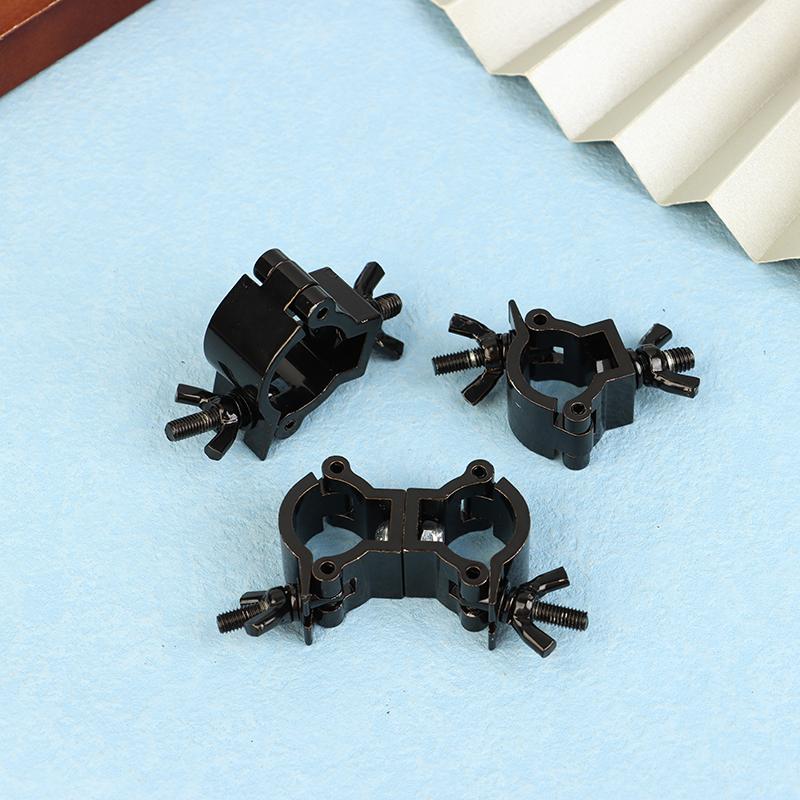 Aluminiowy Obrotowy Zacisk Kratownicowy do Rusztowań Hak do Świateł Scenicznych Zapięcie Jedno/Dwupierścieniowe Rura 18 - 52Mm Dla Maksymalnego Obciążenia 100Kg