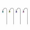 4pcs with Hooks Solar Luminous Lantern Mini Miniature Stake Lantern  Indoor Tabletop