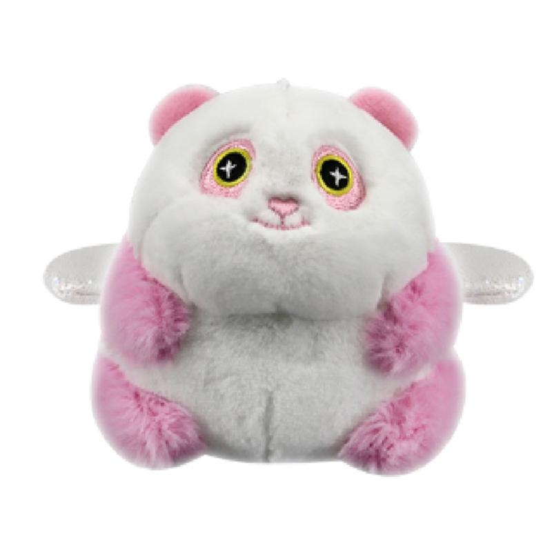 

Lovely Fashionable Panda Sturdy Plush Keychain Charm Pendant with Pull and Vibrating Feature for Bags and Phones