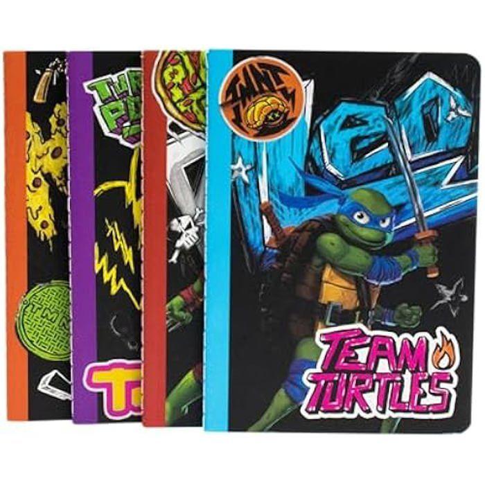 Carnets de notes - NINJA TURTLES - Set de 4 - A6 - 40 pages lignées - Multicolore