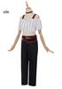 Jujutsu Kaisen Hoshikage Kira Off-Shoulder Cosplay Set: Cropped Top, Black Trousers, Belt & Accessories