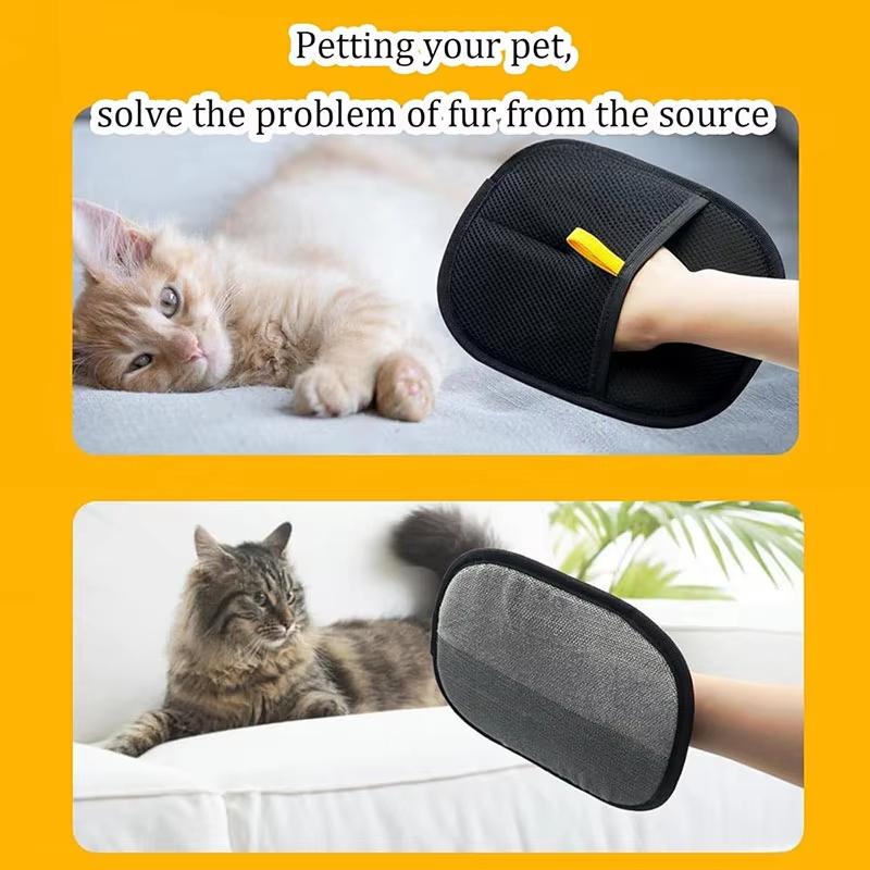 Pet Hair Removal Tool Reusable Static Removal Gloves Double-Sided Grooming Gloves for Pets Removes Pet Fur Hair for Carpets
