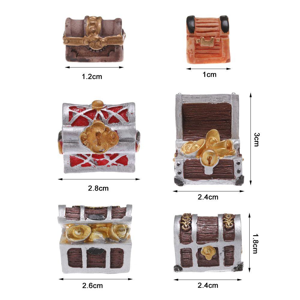 Jewelry Box Pirate Adventure Game Doll House Treasure Chest Figurine Miniature Cashbox Ornament Mini Toys Home Decoration