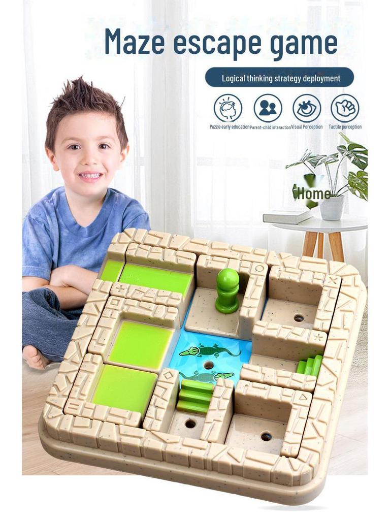 Labyrinthe de crocodiles Little Sweetie: Huarongdao, jeu de société de logique pour enfants