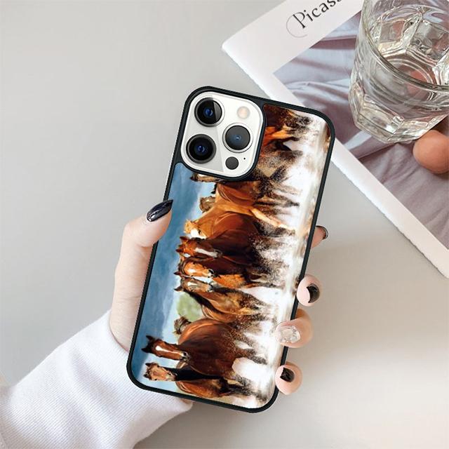 Wild Horses Running At Sunset Cover For iPhone 17 Air 15 16 14 13 12 Pro Max 11 Pro Max Plus Phone Case Coque