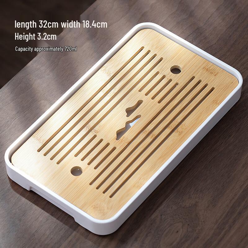 ME Modern Bamboo Tea Tray with Water Storage