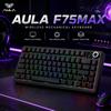 Aula F75 Max/F75 Mechanical Keyboard Custom 75% Layout RGB Backlight Wireless Bluetooth Gaming Keyboard With Screen And Knob
